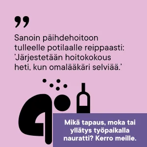 Sattuu ja tapahtuu -palstan juttuesimerkki tekstinä.