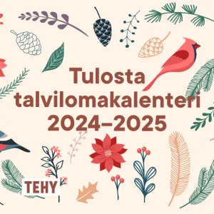 Tehy-lehden talvilomakalenteri.