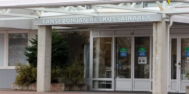 Länsi-Pohjan sairaalan sisäänkäynti