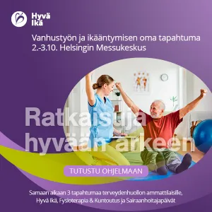 Hyvä Ikä -tapahtuman mainos.