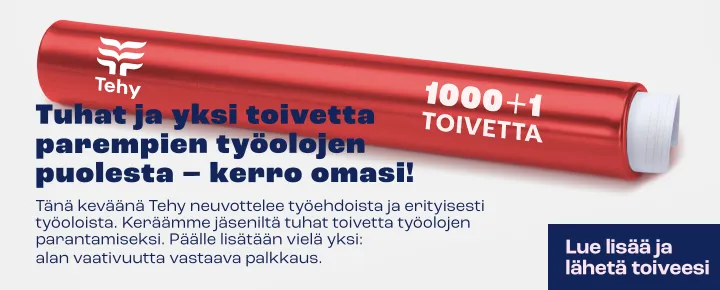 Tuhat toivetta parempien työolojen puolesta.